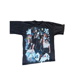 Vintage Take That Band Graphic T-Shirt Black 90s Concert Tee Adult Size XL 28x23